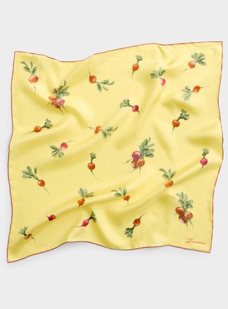 Jacquemus Womens Radish print pure silk scarf