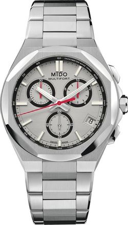 Mido Multifort 8 Grey One Crown Chronograph Bracelet Watch, 42mm in Silver at Nordstrom