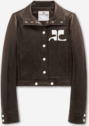 Courr&egrave;ges Vinyl Biker Jacket
