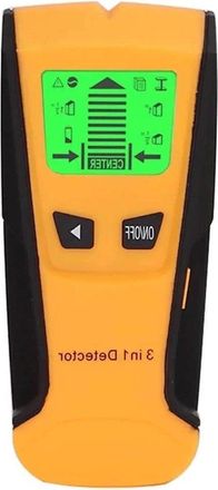 No Brand Detector De Metales De Pared - Montaje Seguro - Detecci&oacute;n De Cables De Ca - Hasta 60 Mm De Profundidad - Amarillo