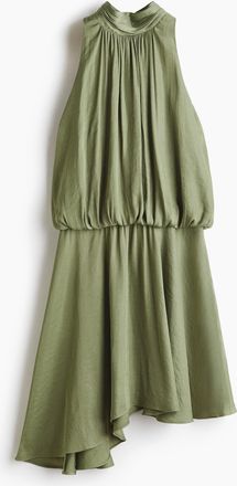 H&M Kleid mit asymmetrischem Jupe - Gr&uuml;n