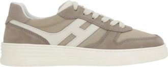Hogan Sneakers, male, Beige, 7 1/2 UK, Beige Trainers with Technical Fabric Inserts