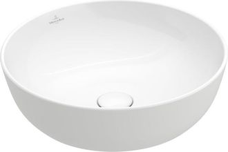 Villeroy & Boch Artis opzetwastafel - rond &Oslash;43cm - zonder overloop ceramic+ wit