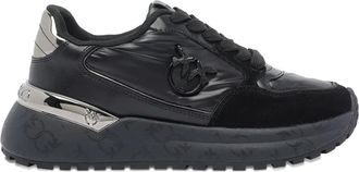 Pinko Chunky sneakers met metallic vlak - Zwart