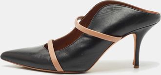 Malone Souliers Black Leather Maureen Heel Mules