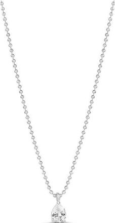SHYMI Cubic Zirconia Pendant Necklace in Silver at Nordstrom, Size 16