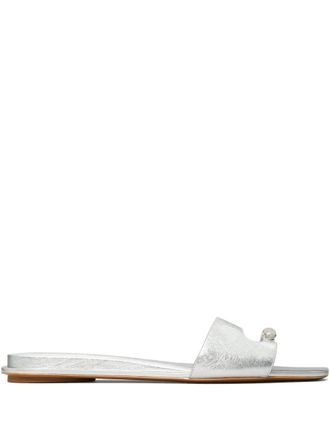 Tory Burch Slippers met gaten - Zilver