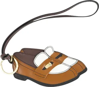 Miu Miu Llavero de Cuero Penny Loafer - Bags - Mujer - Marr&oacute;n - ONE SIZE