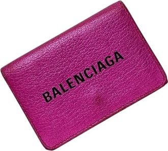 Balenciaga Pre-owned Vintage Leren Portemonnee - Dames - Vintage Accessoires - Roze - ONE Size - Leer - Vintage