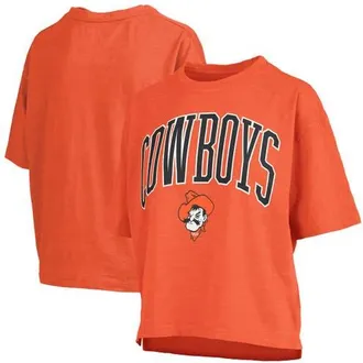 Pressbox Womens Pressbox Orange Oklahoma State Cowboys Nelson Arch Over Logo Waist Length Oversized Slub T-Shirt at Nordstrom, Size Xx-Large