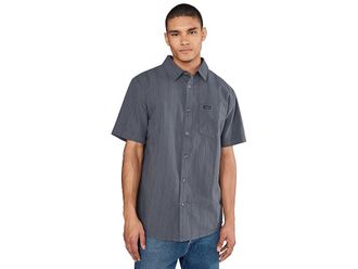 Quiksilver Dobby Stripe Classic Woven Mens Clothing Iron Gate : 2XL, Cotton