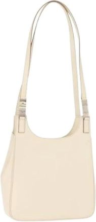 Ferragamo Pre-owned Shoulder Bags, female, Beige, Size: ONE SIZE Pre-owned Leather Shoulder Bag