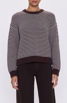 Pistola Denim Aura Stripe Sweater in Mocha at Nordstrom Rack, Size X-Large