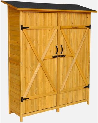 Sweeek Caseta De Jard&iacute;n De 140cm En Madera De Abeto