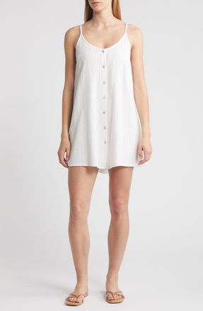 Rip Curl Premium Surf Cotton Gauze Minidress in White at Nordstrom, Size Xx-Small