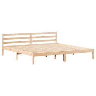 vidaXL Struttura Per Letto Marrone 220 X 200 Cm Legno Di Pino Massello - Vidaxl