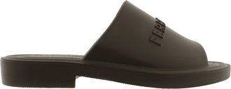 Ferragamo Ferragamo Giuneva Logo Embossed Slides, Size 9