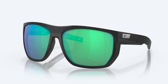 Costa Unisex Santiago Polarized Sunglasses In Net Black Green Mirror