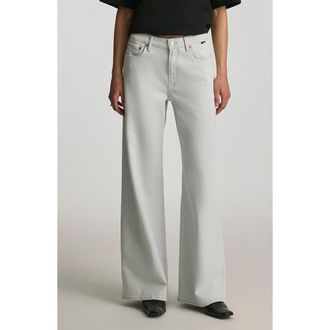 Mavi Florida High Waist Wide Leg Jeans in Light Sky Classic Blue at Nordstrom, Size 31 X 32