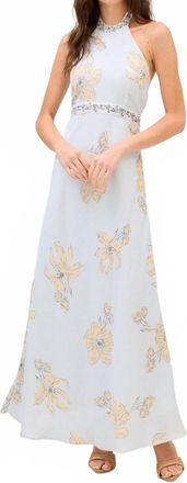 Allison New York Riley Maxi Dress In Pale Blue Floral
