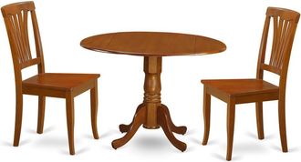 East West Furniture 3 PC small Kitchen Table and Chairs set-Kitchen Dining nook and 2 Dining Chairs