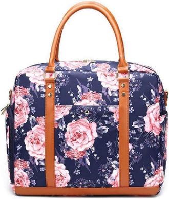 Generic Overnight Underseat Travel Cabin Bag, 30L Capacity, 45x36x20cm, Leather with Laptop shoe phone Compartments, Shoulder Strap, Multiple Pockets, Pink, B