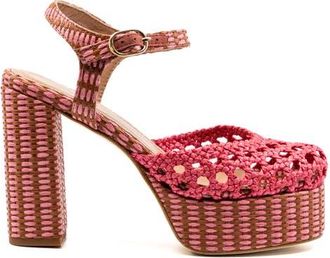 Andrea Gomez Beatriz Raffia Platform in Pink at Nordstrom, Size 37.5