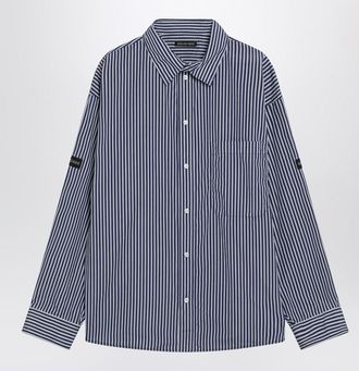 Balenciaga Oversize Navy And White Striped Shirt