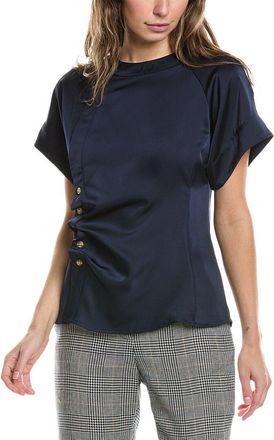 Gracia Ruched Front Button Blouse