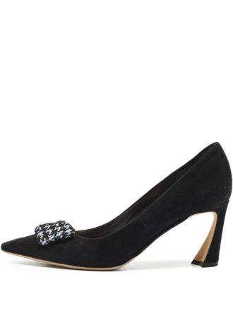 Dior houndstooth pointed pumps - Black