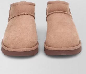 UGG ultra mini ankle boots round toe pull tab
