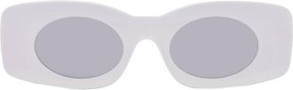 Loewe Smoke Mirror Rectangular Unisex Sunglasses LW40033I 21C 49