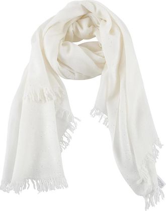 Faliero Sarti Kundy Sjaal - Dames - Wintersjaals - Wit - ONE Size - Wol - Accessoires