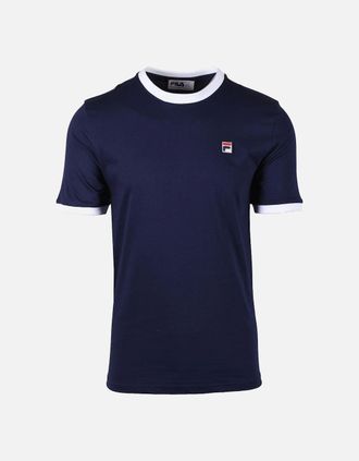 Fila Mens Fila Vintage Marconi Essential Ringer Tee Fila Navy /Gardenia - Size: 40