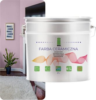 OEM Pintura Cer&aacute;mica Para Paredes, Lavable, Rosa En Polvo, 2 L, Resistente A Las Manchas