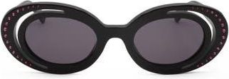 Marni 51mm Oval Sunglasses in Black /Grey at Nordstrom Rack