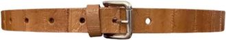 Dolce & Gabbana Pre-owned Double Buckle Eel Leather Belt - Dames - Vintage Accessoires - Bruin - ONE Size - Leer - Vintage