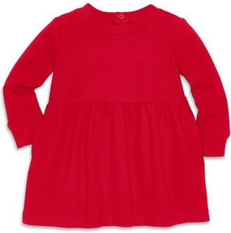 primary Baby Cozy Pocket Dress in Cherry at Nordstrom, Size 12-18M