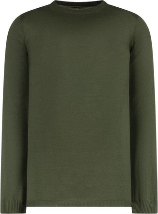 Rick Owens Virgin Wool Crew-neck Sweater - Heren - Ronde hals truien - Groen - S - Wol - Truien & Vesten
