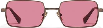 Quay DND 55mm Small Square Sunglasses in Chocolate/Magenta at Nordstrom