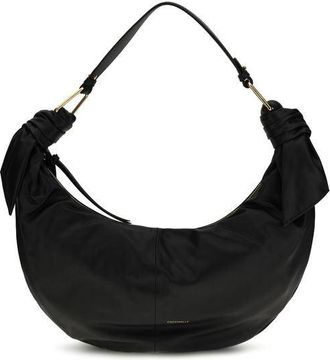 Coccinelle Zwart Kalfsleer Bos Taurus Schoudertas