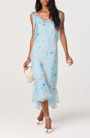 ASTR the Label Nissa Floral High-Low Dress in Blue Floral at Nordstrom, Size X-Small