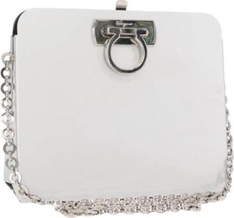 Ferragamo Pre-owned Stainless Steel Shoulder Bag - Dames - Vintage Clutch - Grijs - ONE Size - Vintage