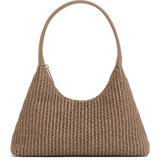 Mansur Gavriel Mini Candy Woven Raffia Hobo Bag in Anise at Nordstrom