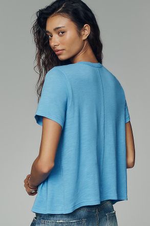 Pilcro Short-Sleeve Smocked Tee