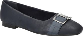 Easy Street Keely Flat in Navy Matte-Croco at Nordstrom, Size 8.5