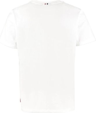 Thom Browne T-shirt met korte mouwen en zijsplit - Heren - T-shirts - Wit - L - Katoen - Tops
