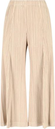 Pleats Please Issey Miyake Pantaloni plissé - Toni neutri