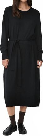 Masai Manisuta Long Sleeve Belted Waist Dress In Black