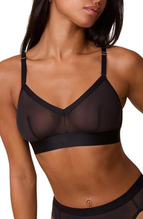 Harper Wilde ComfortMesh Triangle Bralette in Black at Nordstrom, Size Xx-Large
